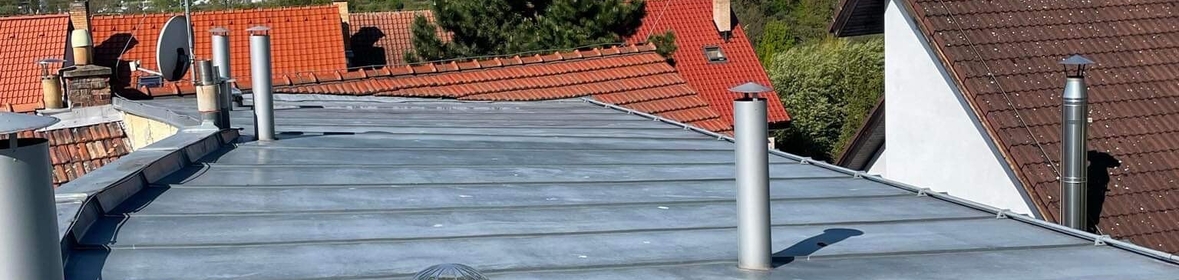 Ukázka realizace - Nátěr plechové střechy v Brně